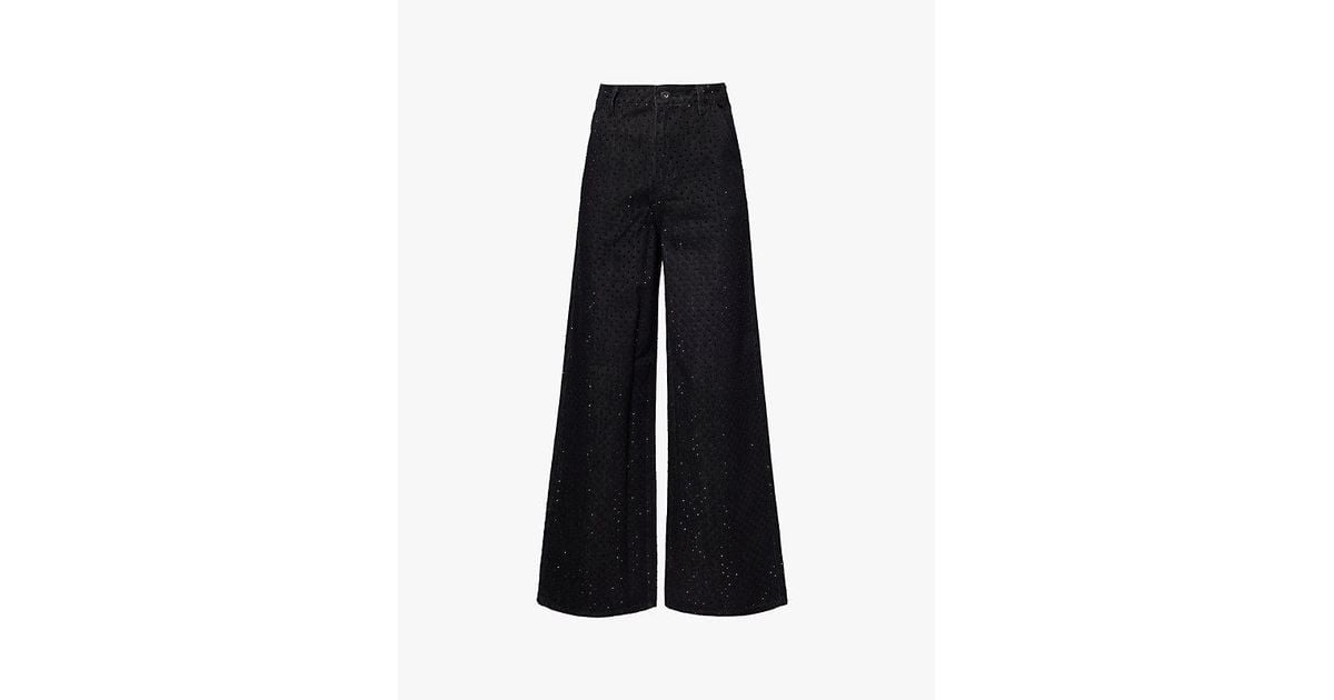 Faux Gem-Trim High-Rise Jeans main image 1