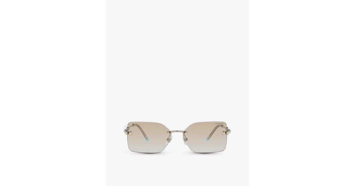 Tiffany & Co. Tf3088 Rectangle-frame Acetate And Metal Sunglasses in ...