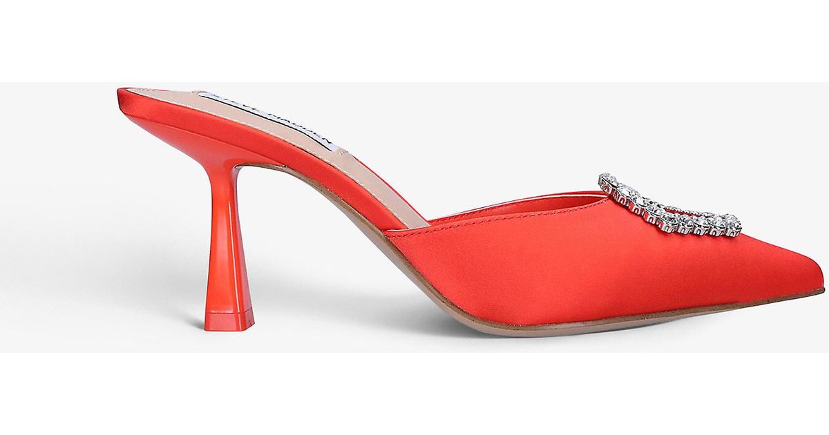 Steve madden red mules cheap