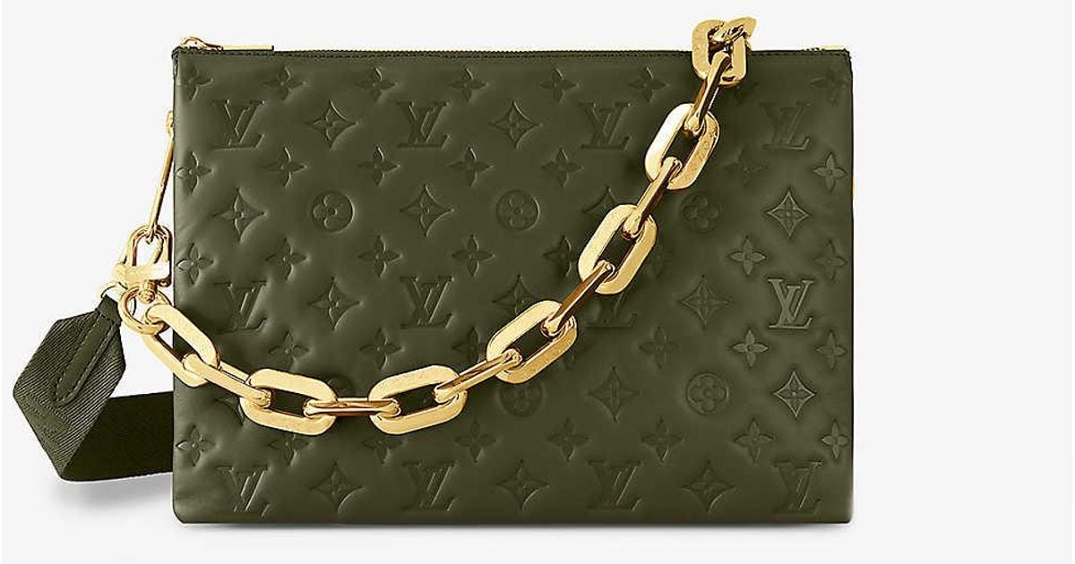 Louis Vuitton Coussin Mm Logoembossed Leather Shoulder Bag in Green Lyst