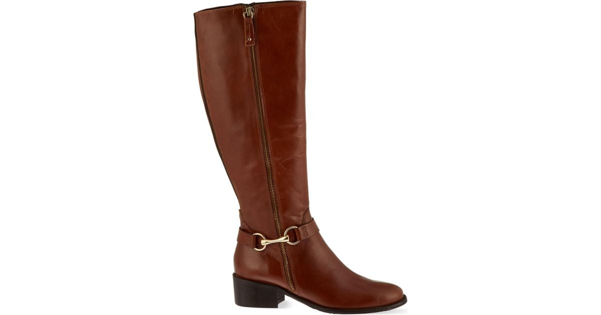 Carvela Kurt Geiger Leather Waffle Knee-high Boots in Tan (Brown) - Lyst