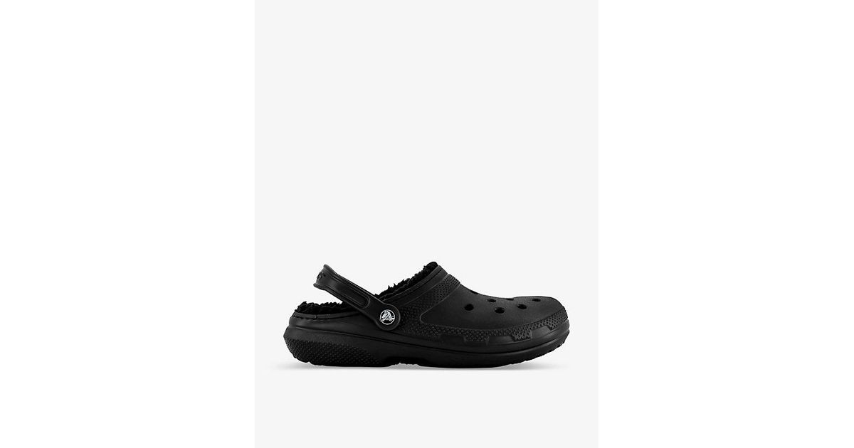 Crocs™ Classic Shearlinglined Rubber Clogs in Black for Men Lyst