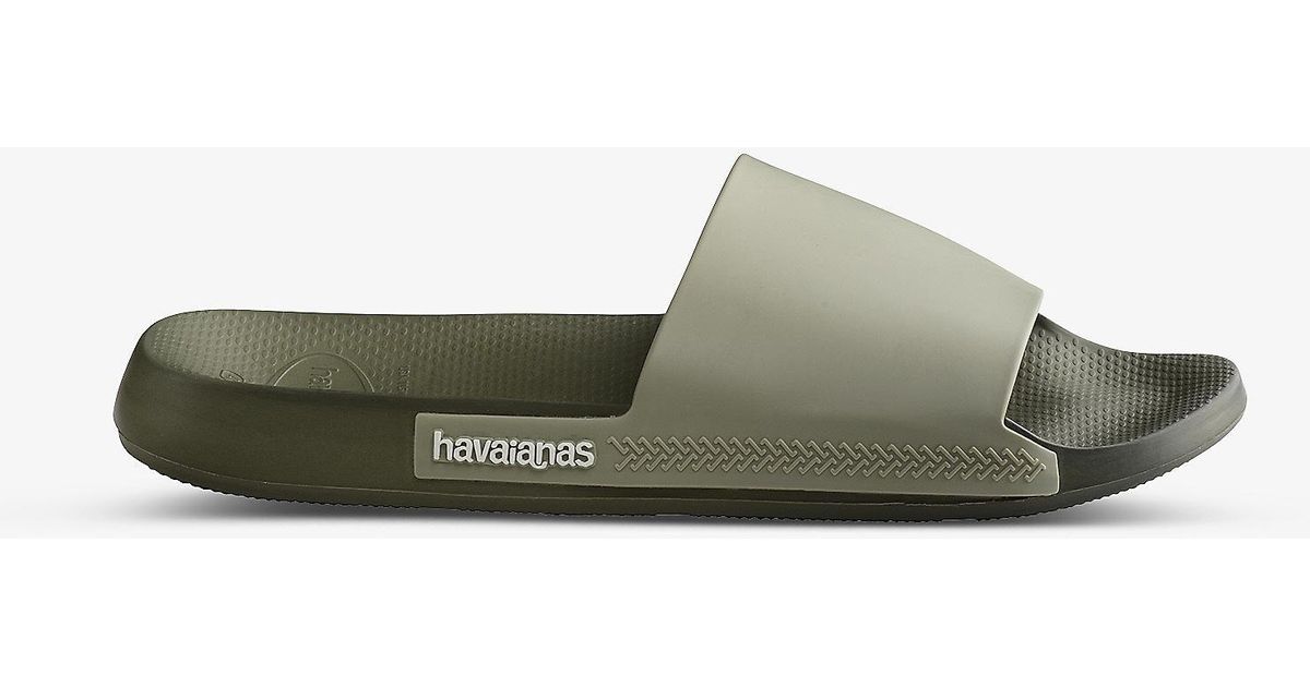Havaianas Rubber Classic Opentoe Pvc Slides in Green Lyst Canada