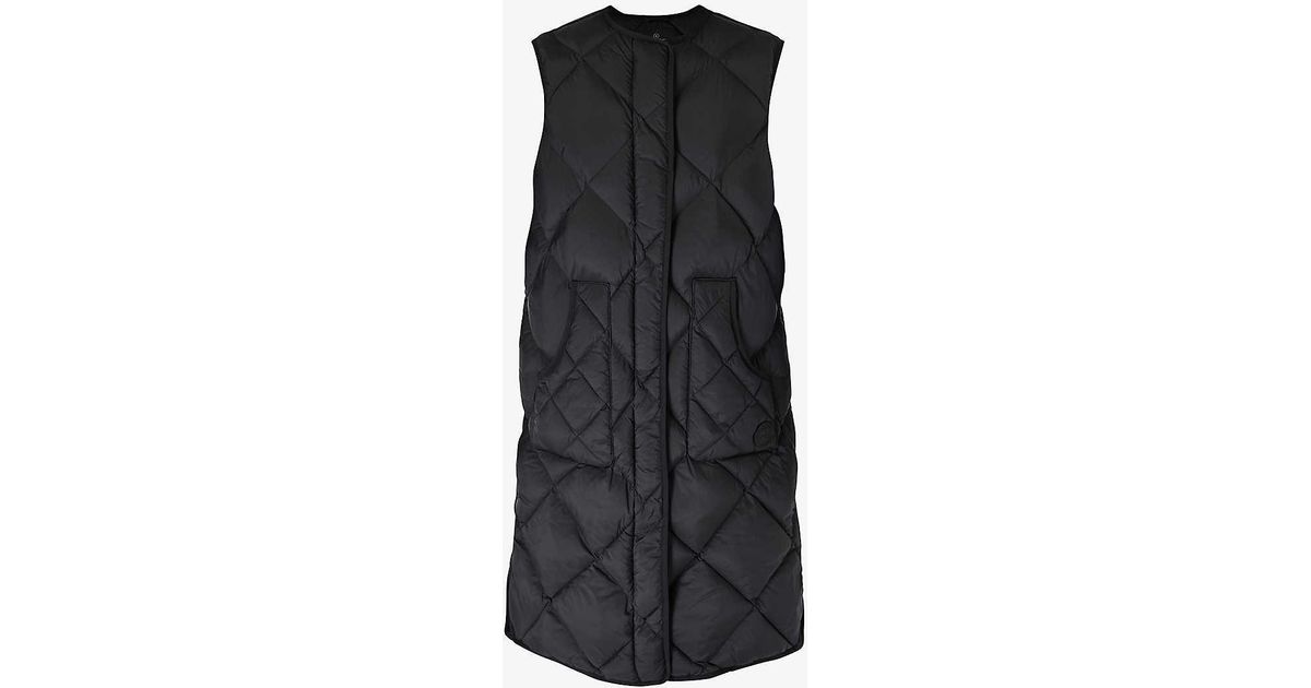 Sweaty Betty Downtown Logo-badge Quilted Shell Gilet in Black | Lyst UK