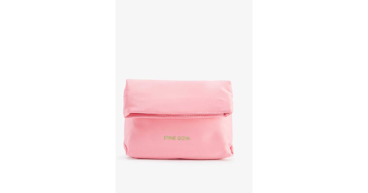 Stine Goya Paris Satin Clutch Bag in Pink | Lyst