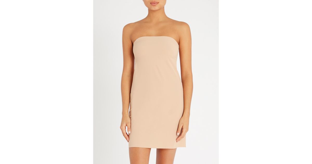 Commando Strapless Microfiber Mini Slip Dress in Natural Lyst