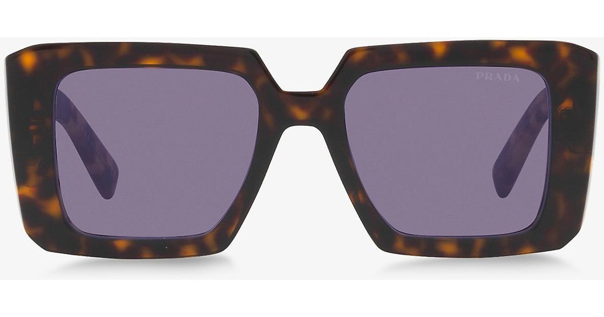 Prada Synthetic Pr 23ys Symbole Acetate Sunglasses in Brown | Lyst UK