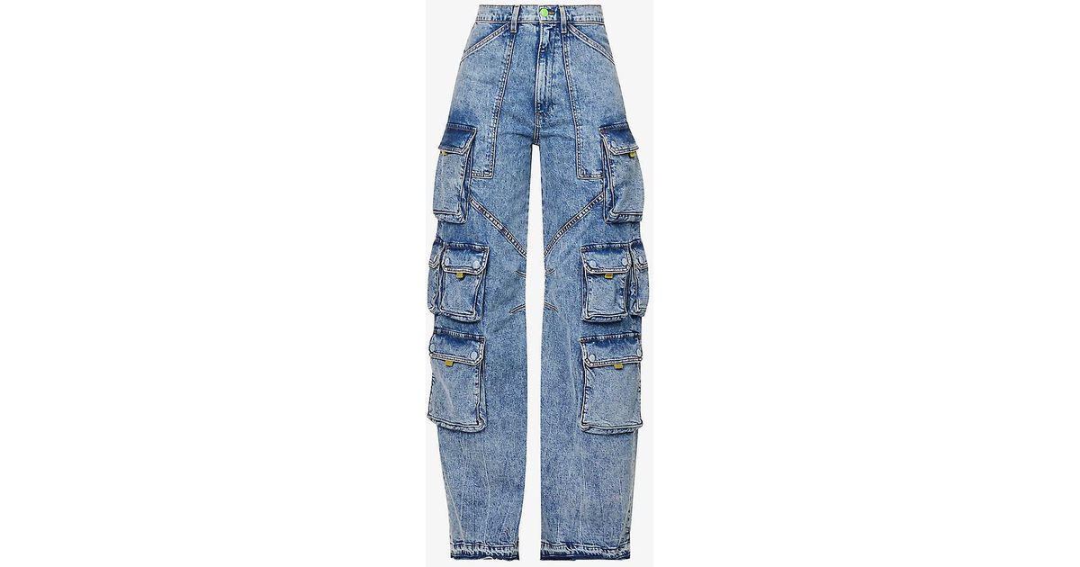 Hudson Jeans X Zoe Costello Janis Straight-leg High-rise Stretch-denim Jeans  in Blue | Lyst Canada