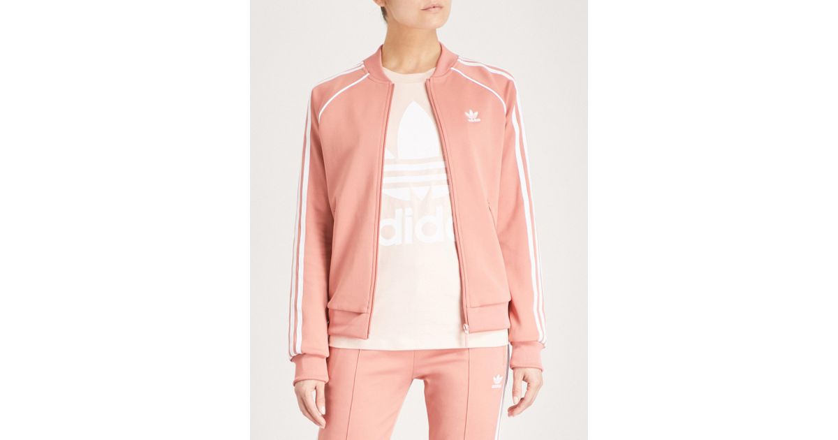 adidas Originals Synthetic Sst 3-stripes Jersey Jacket in Ash Pink (Pink) -  Lyst