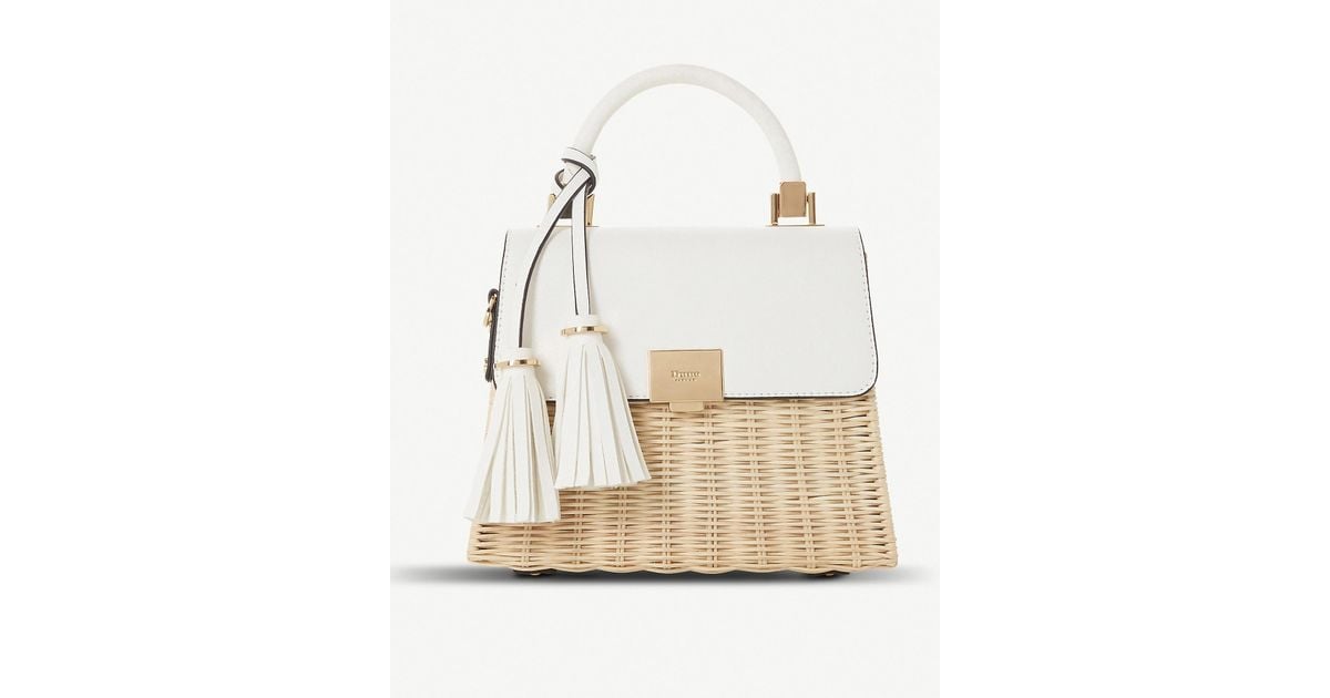 Dune Daisyy Woven Wicker Bag in White Lyst Canada