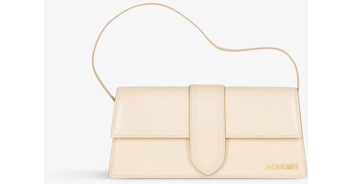 Jacquemus Le Bambino Long Leather Shoulder Bag in Ivory (White) Lyst