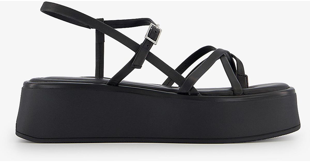 Vagabond Shoemakers Courtney Strappy Flatform Leather Sandals in Black ...