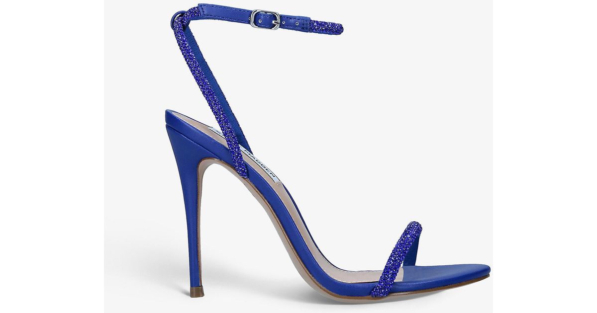 Steve Madden Breslin Rhinestone-embellished Suede Heels in Blue | Lyst