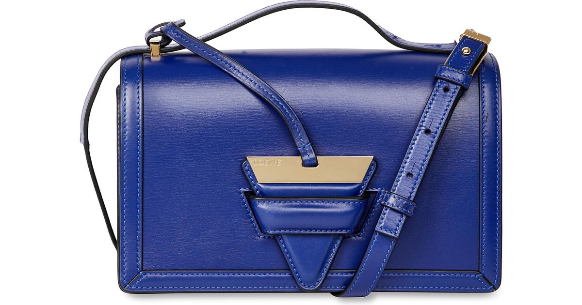 Loewe Barcelona Leather Shoulder Bag in Blue Lyst