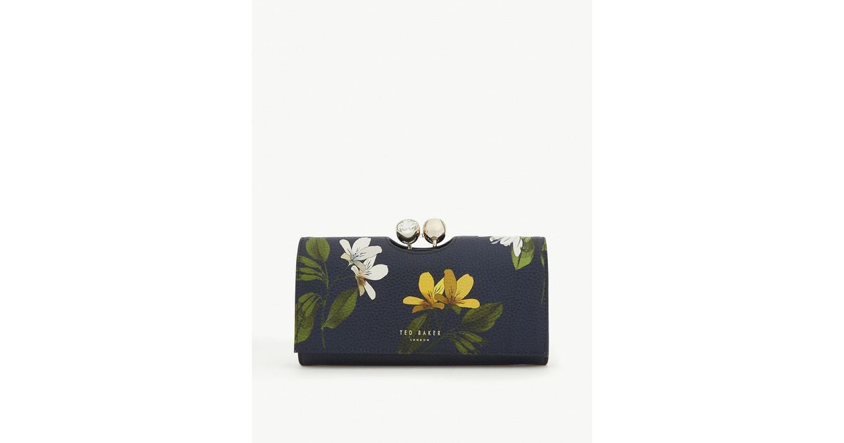 Ted Baker Abbeyy Floral Leather Purse in Blue Lyst