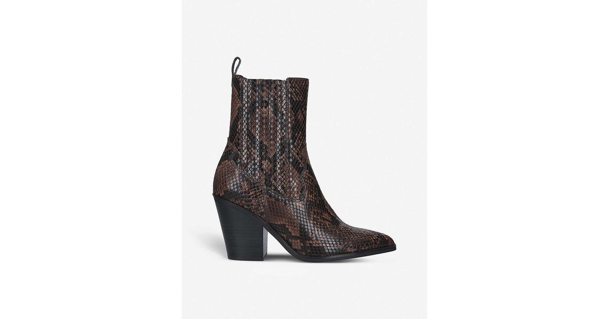 ALDO Drerissa Snakeskin-print Boots Brown |