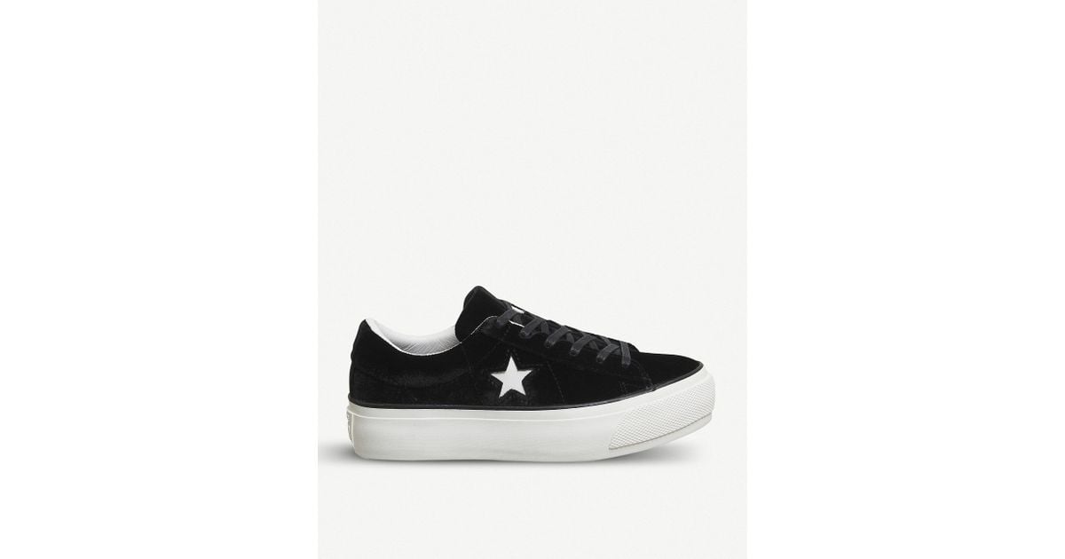 converse black velvet