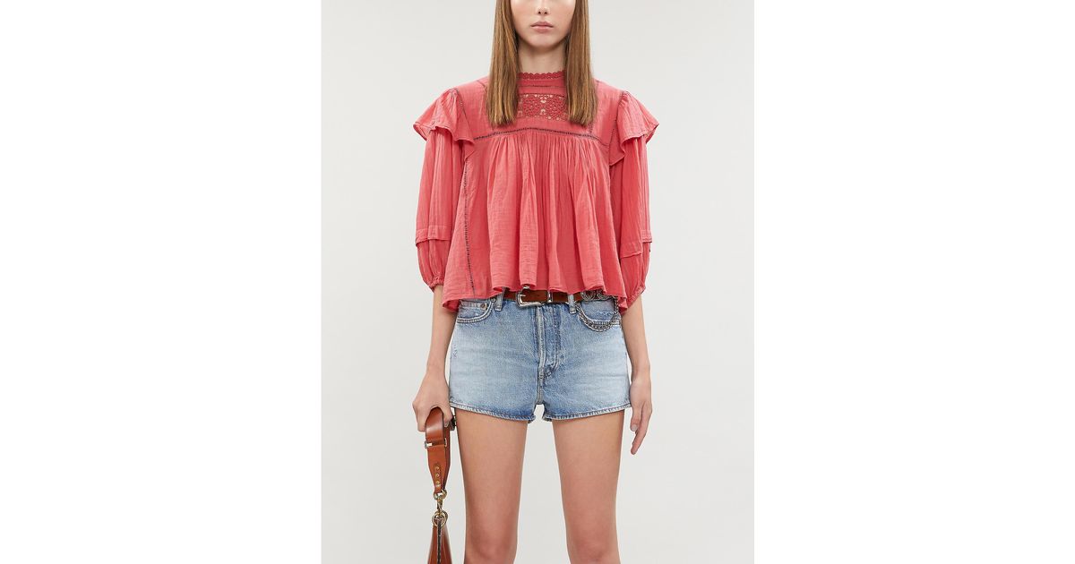 cotton ruffle top