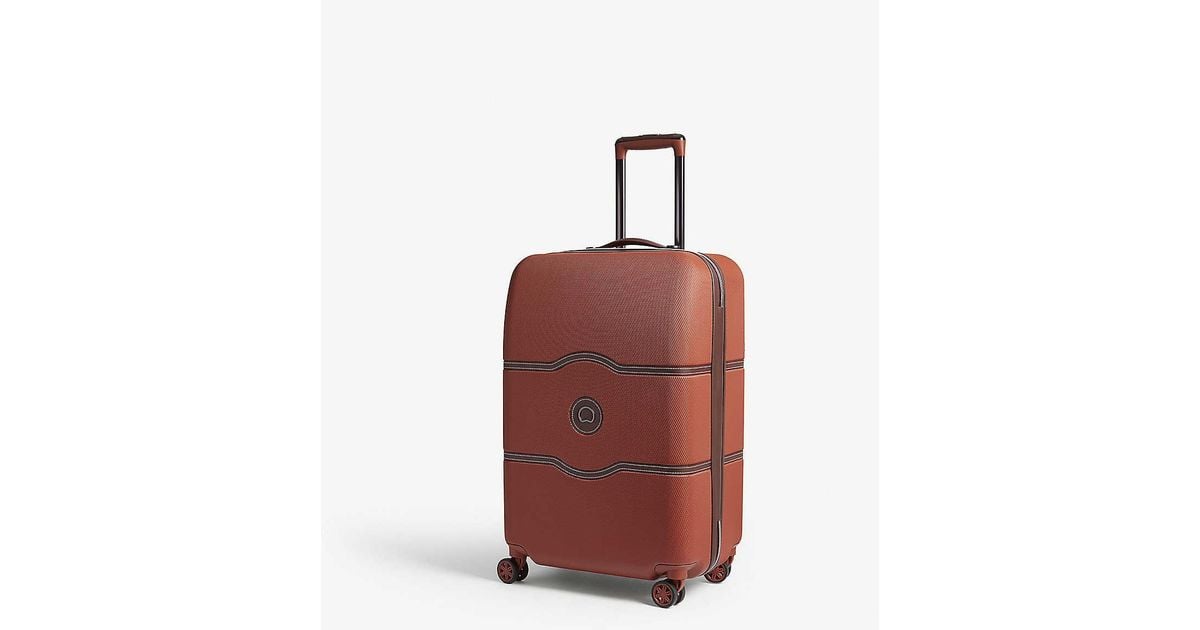 Delsey Terracotta Stripe Orange Chatelet Hard Four Wheel Suitcase | Lyst