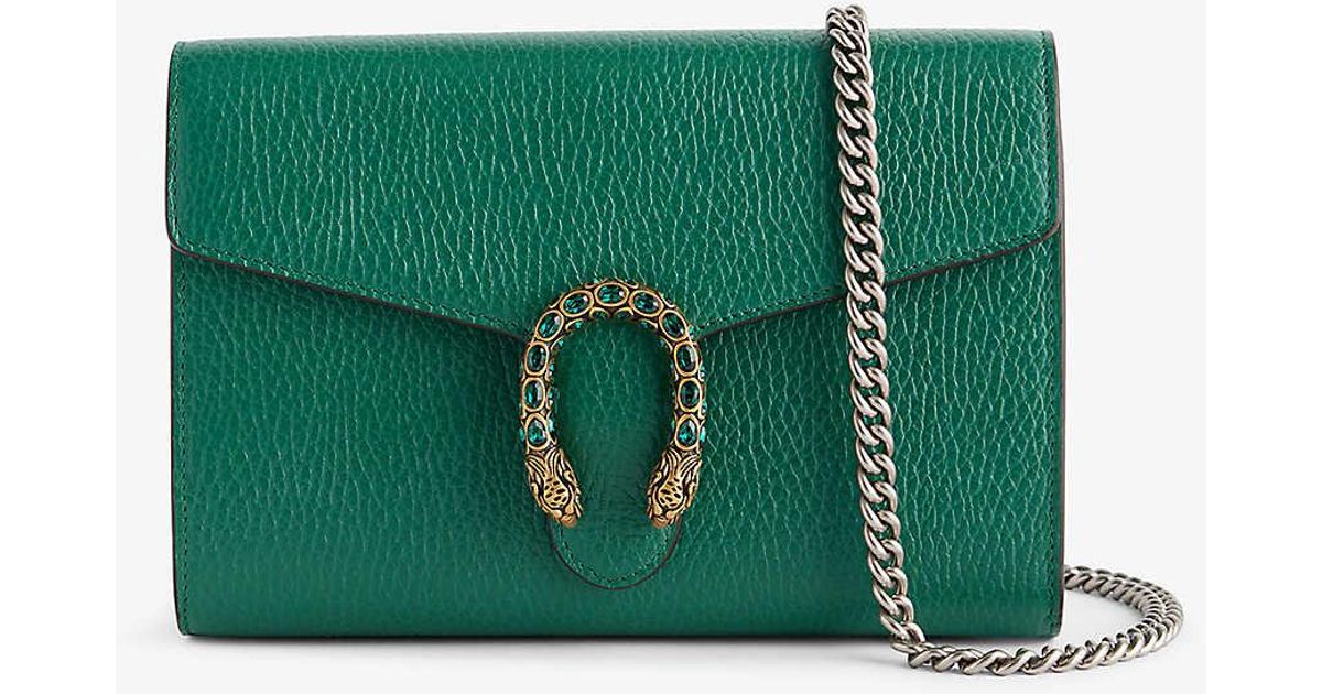 Gucci dionysus wallet on chain green clearance