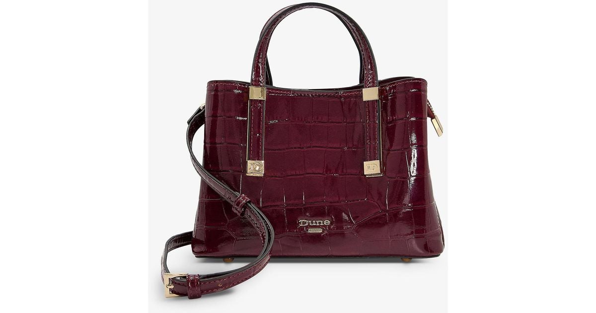 Dune Dinkydorrie Logo embossed Faux leather Tote Bag in Purple Lyst