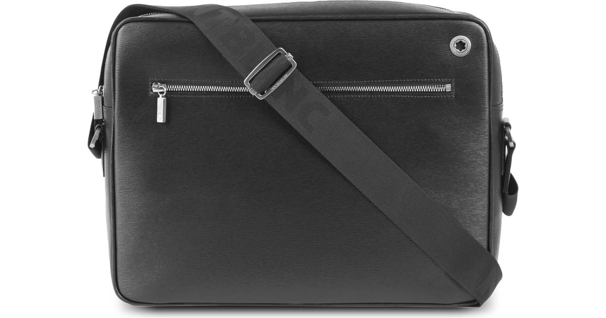 Montblanc Westside Leather Messenger Bag in Black for Men - Lyst