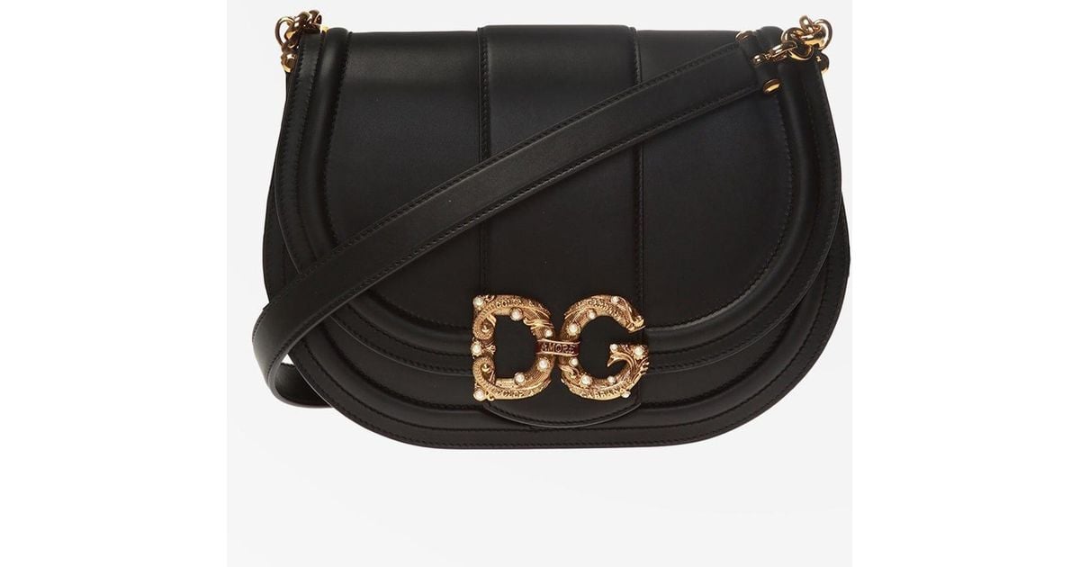 Dolce & Gabbana Dg Amore Medium Shoulder Bag in Black Lyst