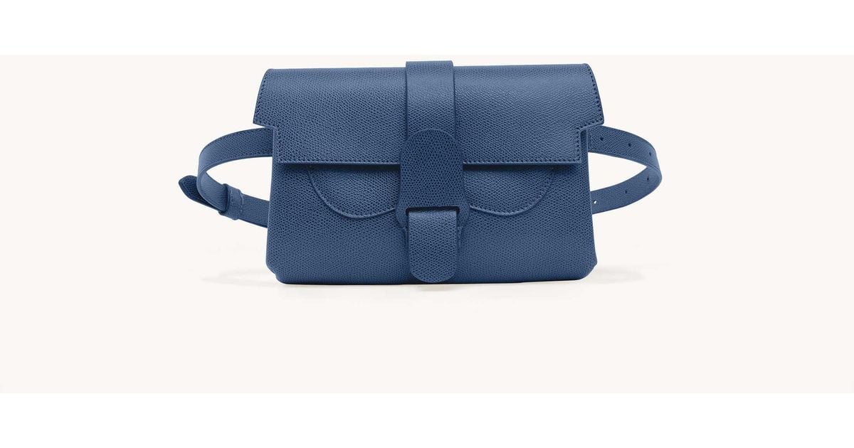Senreve Aria Belt Bag, Pebbled in Blue