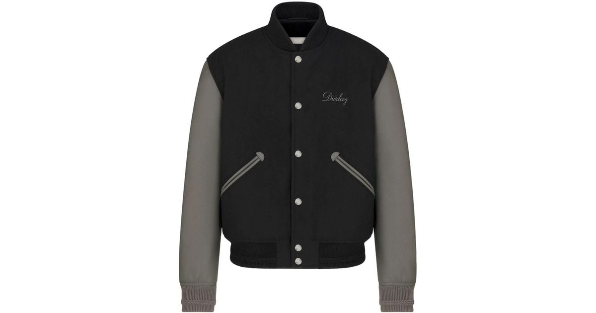 Dior Ling Varsity Jacket in Black for Men | Lyst