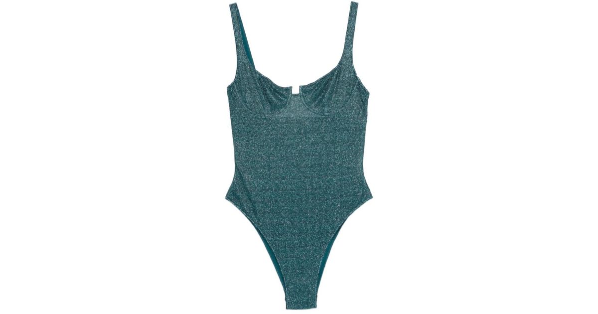 Oséree Cutout Swimsuit in Green | Lyst