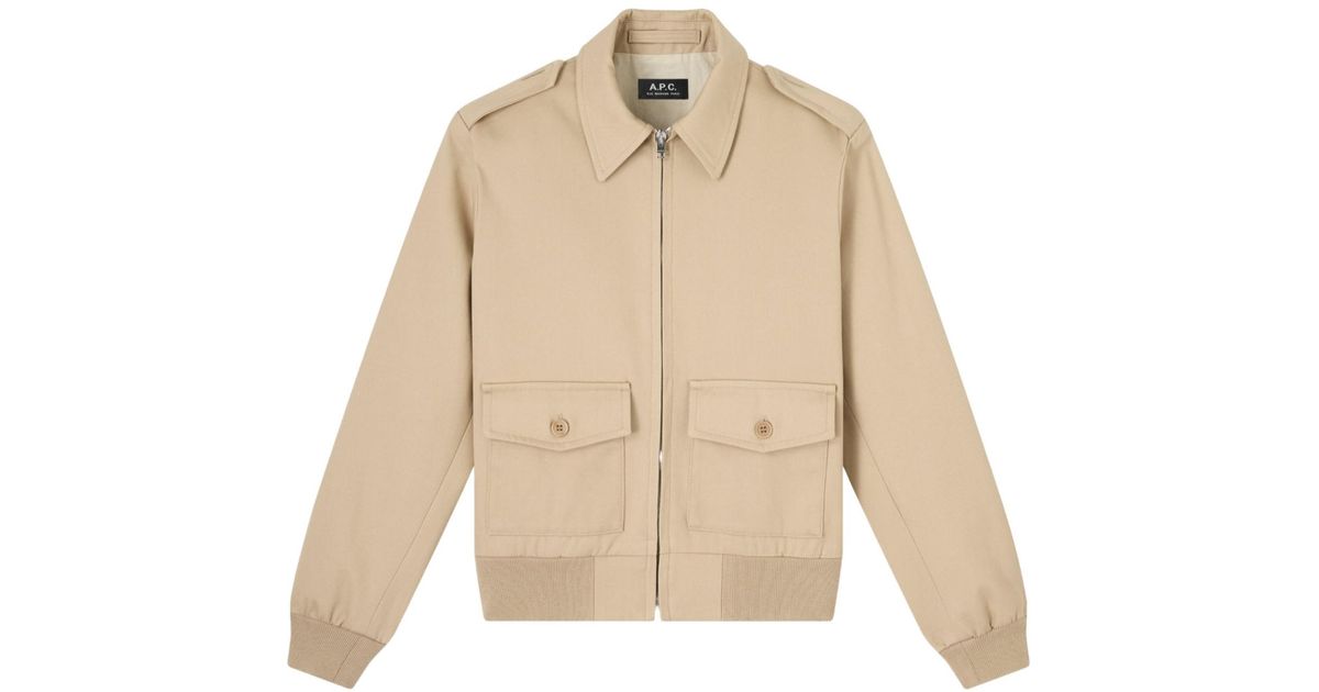 A.P.C. Milesa Button Pockets Jacket in Natural | Lyst