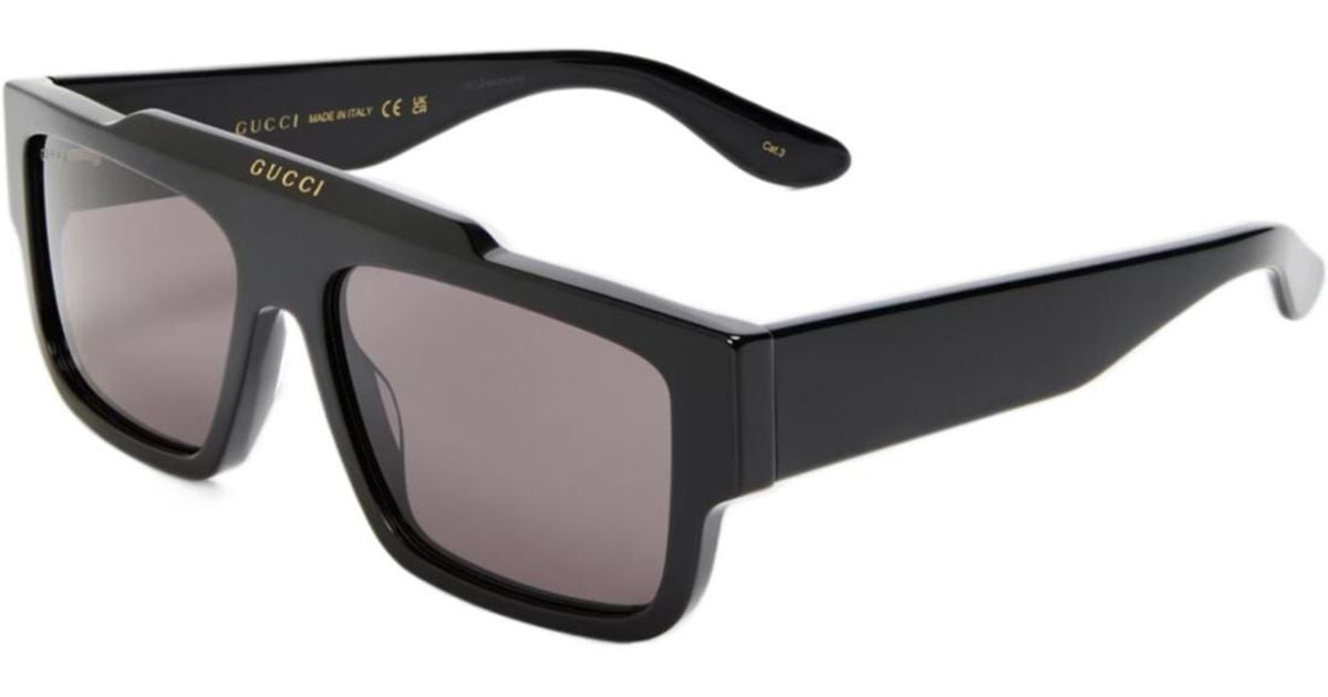 Gucci Rectangular Sunglasses in Metallic for Men | Lyst UK