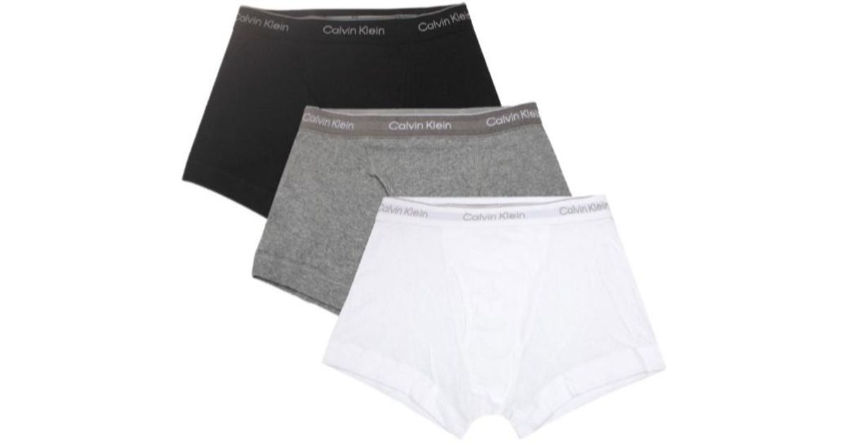 Calvin Klein Boxer Underwear 3-Piece Set in Black for Men | Lyst