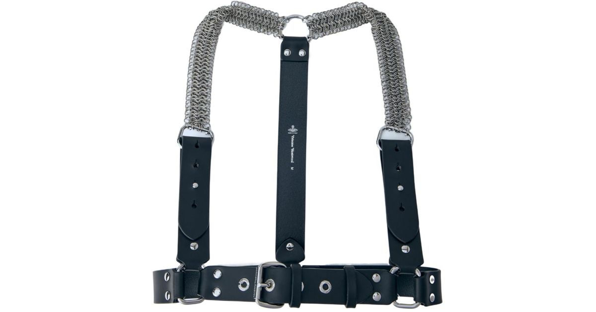 Vivienne Westwood Chain Detail Buckled Harness Belt in Blue | Lyst UK