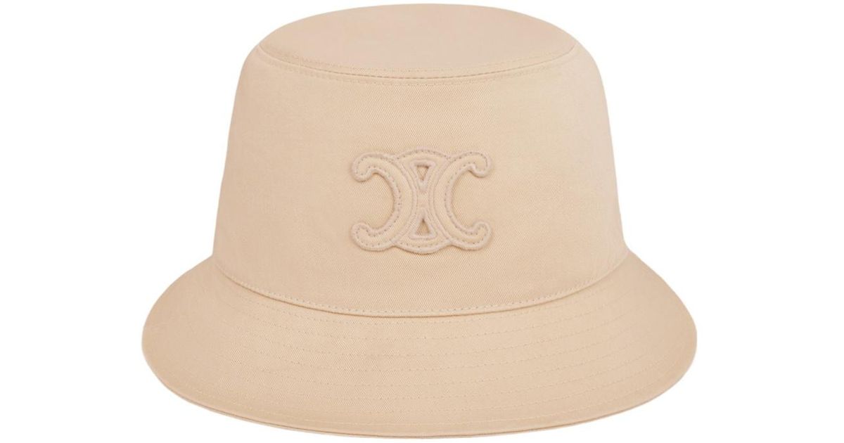 Celine Men's Triomphe Cashmere Hat Beige