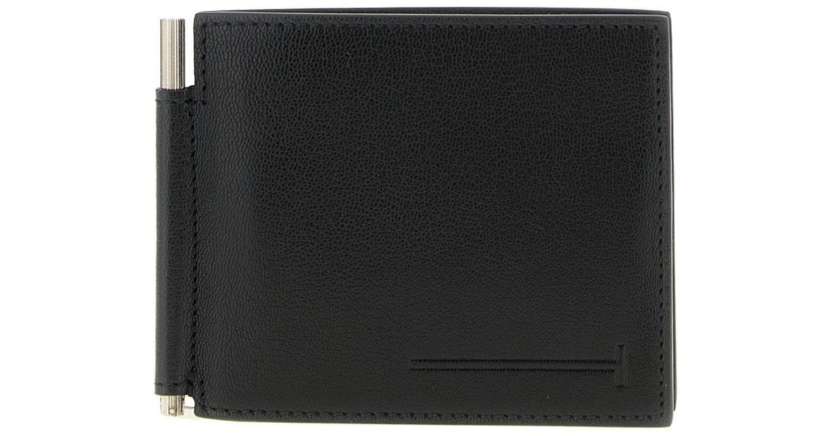 Wallet Ford Tom Ford T-Line Logo Printed Bi-Fold Wallet in Black for Men | Lyst
