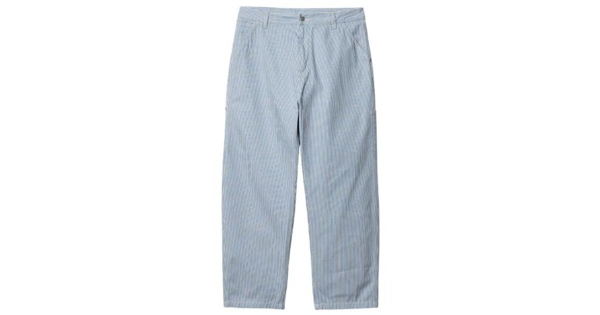 Carter Straight Fit Stripe Pants - Light Blue