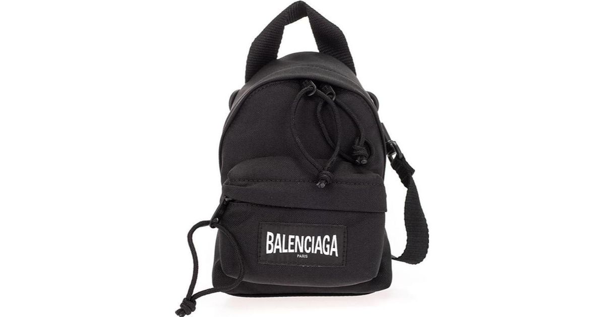 balenciaga oversized mini backpack Recycled Casual Nylon Cyclades Blue 1838900  FASHIONPHILE a top zipper closure with dual pull tabs Balenciaga Red Canvas Oversized Mini