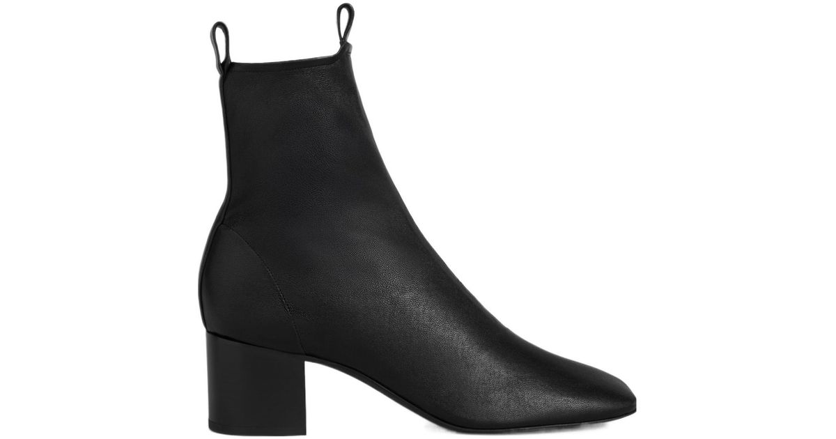 Celine Women's Cheri Leather Boots Black