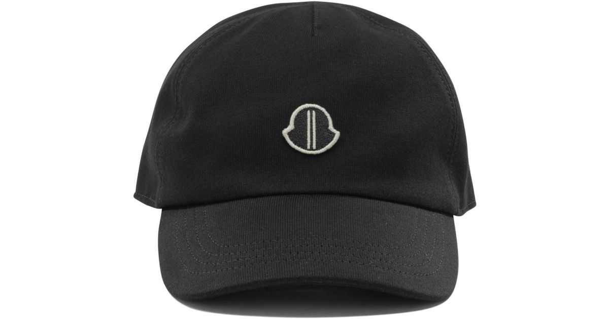 Moncler Moncler Rick Owens Logo Embroidered Baseball Cap in Black for ...