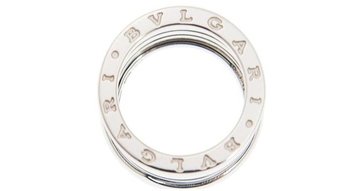 BVLGARI Logo Engraving Ring in Metallic | Lyst