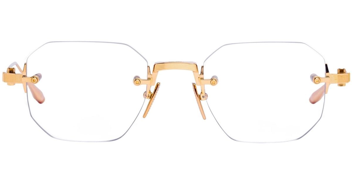 Akoni Geometric Flat Lens in White for Men | Lyst UK