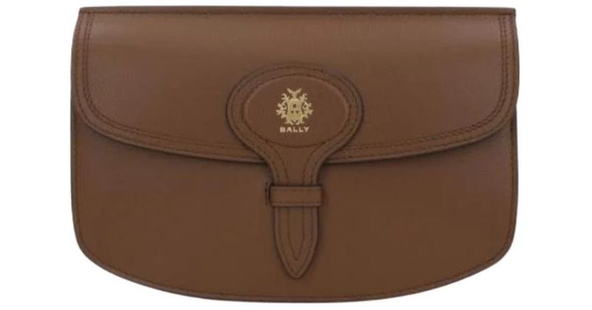 Bally Flap Shoulder Bag in Brown | Lyst