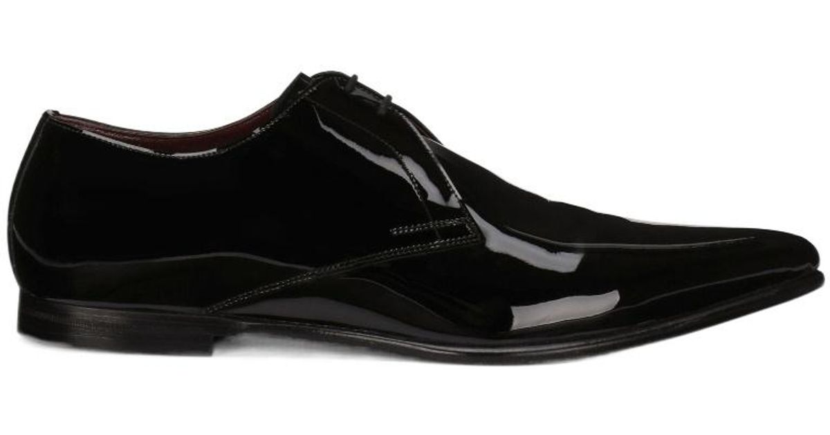 Dolce & Gabbana Black Leather Lace Up Derby Men Dress Shoes