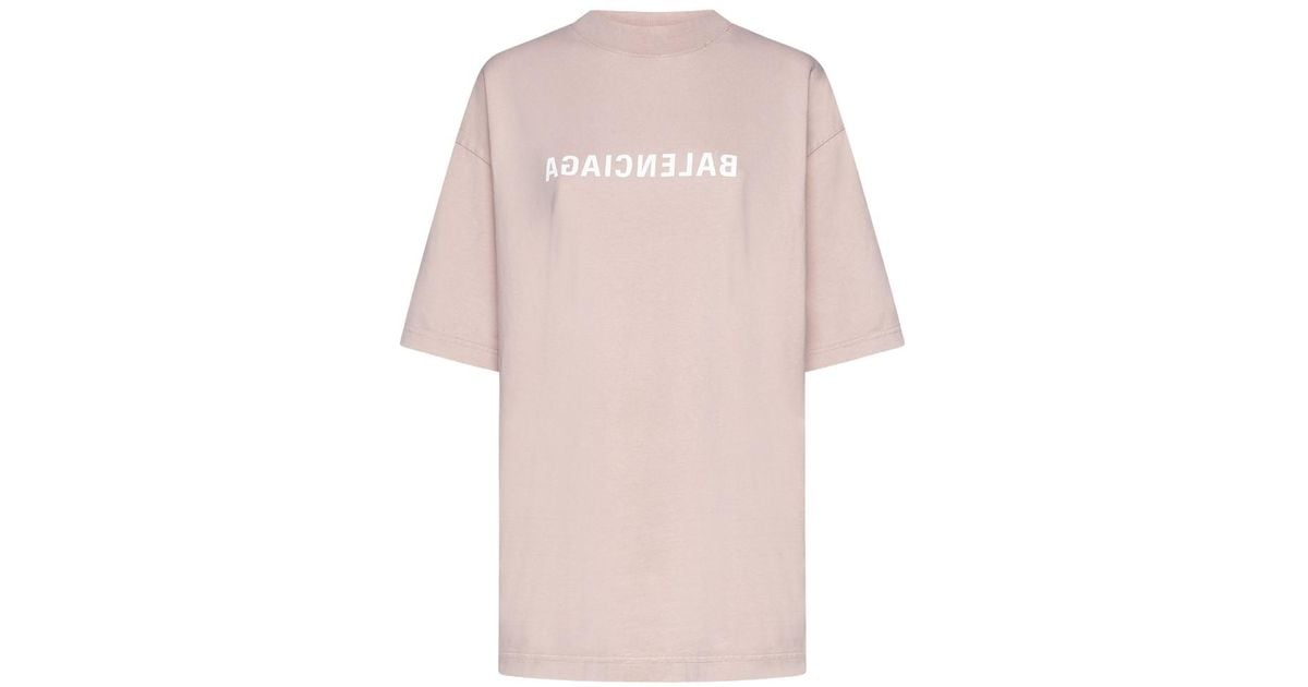 Tシャツ・カットソー BALENCIAGA Woman T-Shirt Pink 768075TQVS5 5708 Balenciaga Outlet: T-shirt woman - Pink | Balenciaga t-shirt