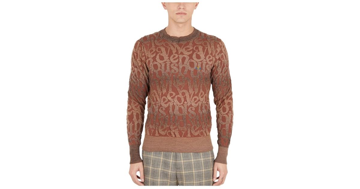 Vivienne Westwood Logo Sweater in Brown for Men | Lyst UK
