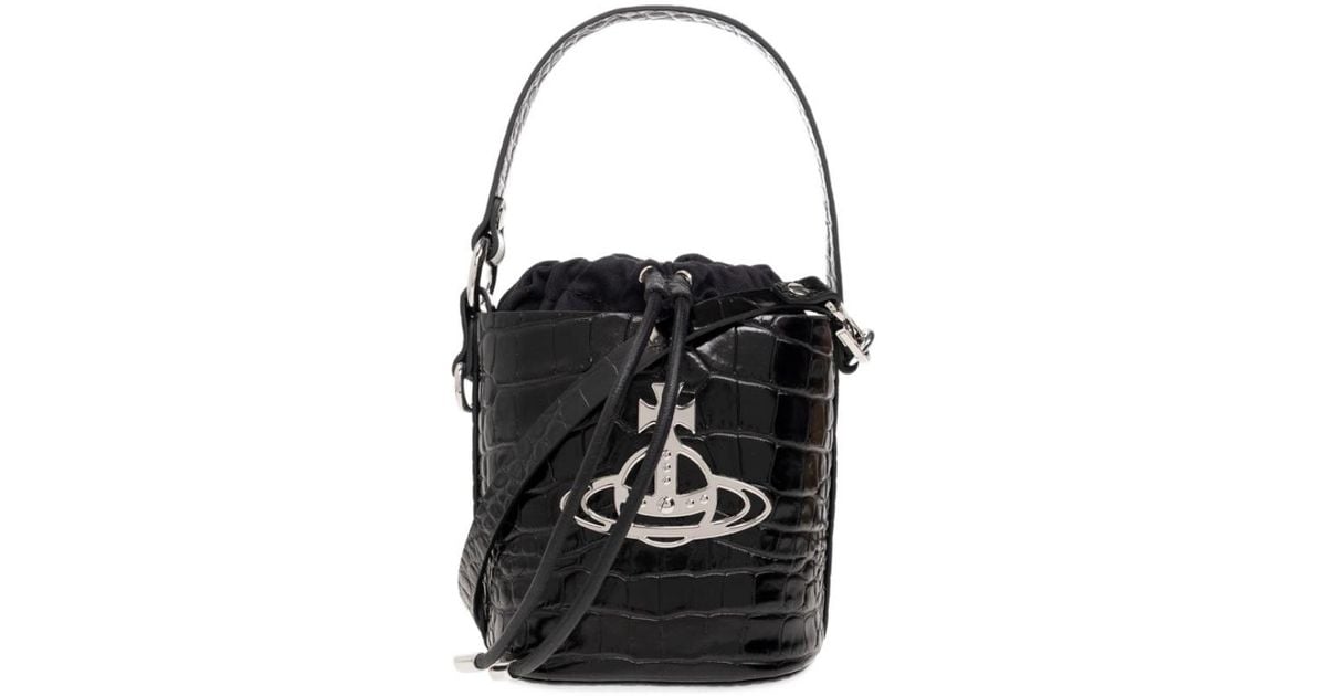 Vivienne Westwood Orb Plaque Small Tote Bag in Black | Lyst UK