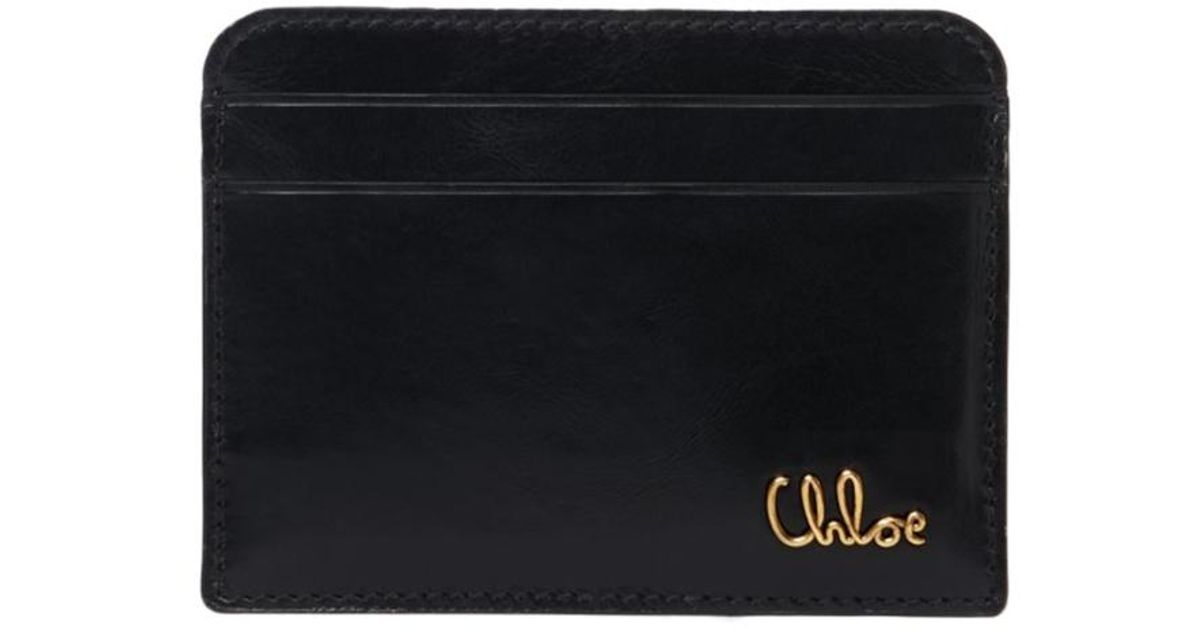 Chloé Chloé Iconic Card Holder in Black | Lyst