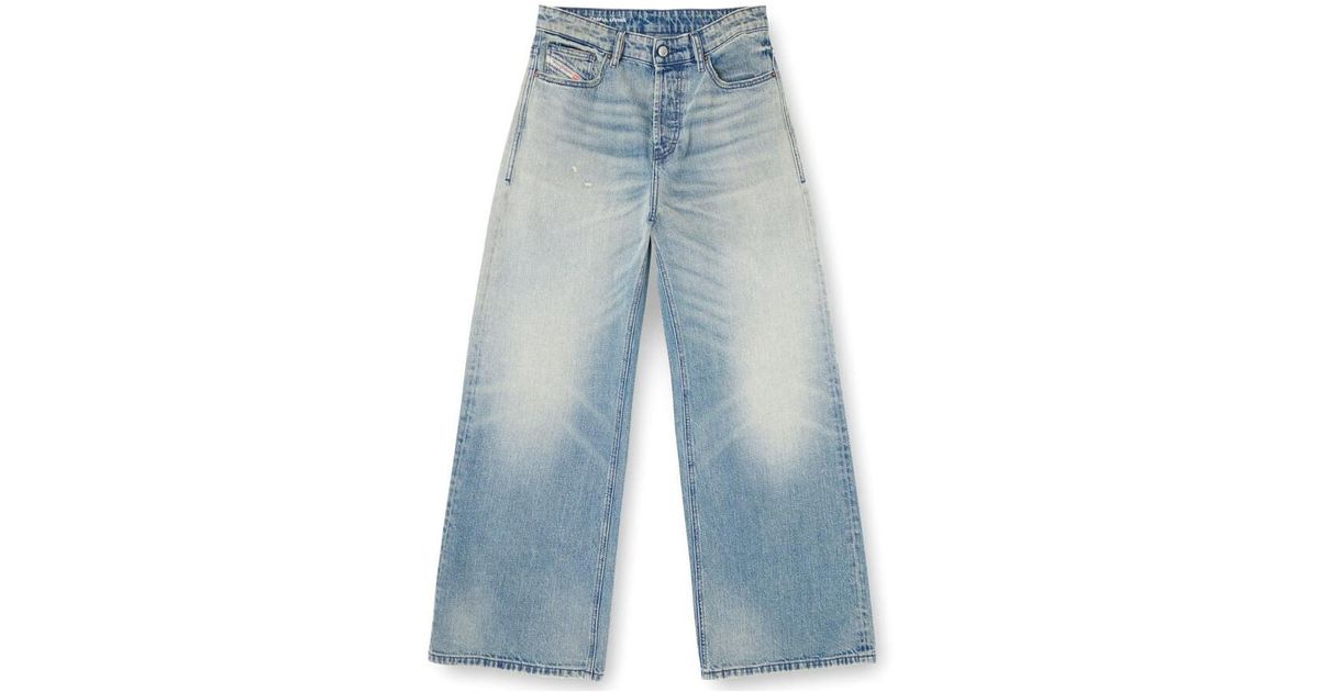 DIESEL 1996 D-Sire 0Dbec Distressed Relaxed Jeans in Blue | Lyst