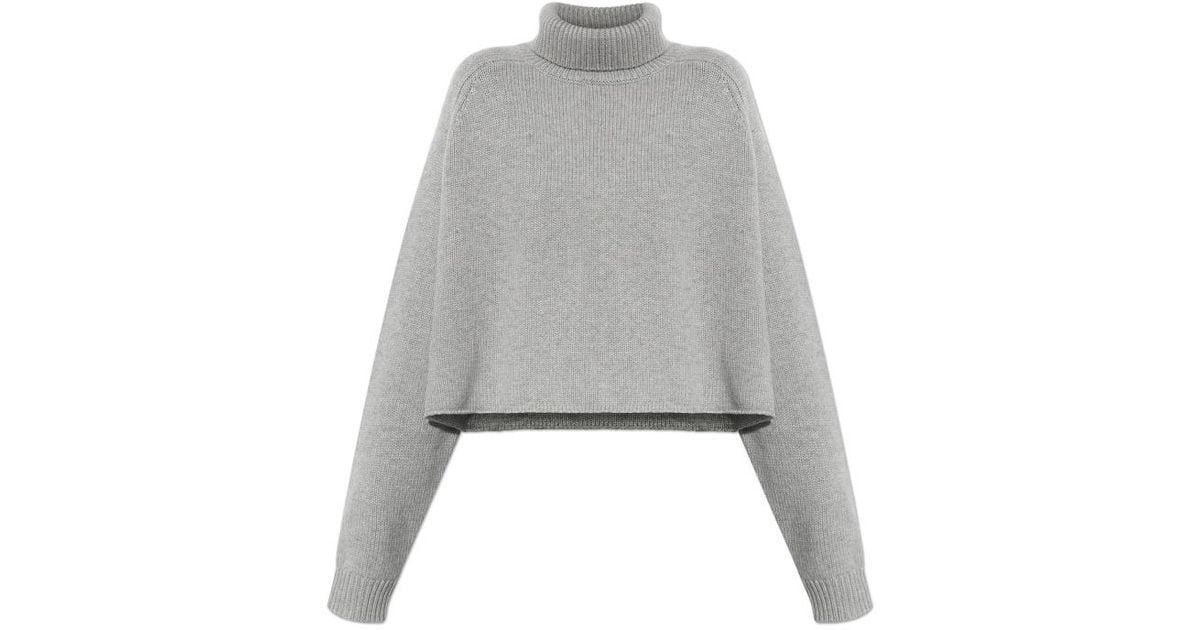 Lisa Yang Turtleneck Cashmere Sweater in Gray | Lyst